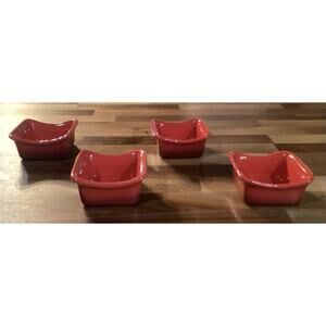 Rachel Ray 3 oz Ramekins Set of 4 Red